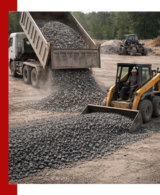 Гранитный щебень фракция 40-70 с доставкой в Новороссийске