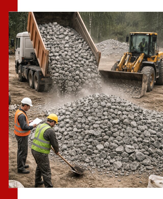 Гранитный щебень фракция 70-150 доставка в Новороссийске