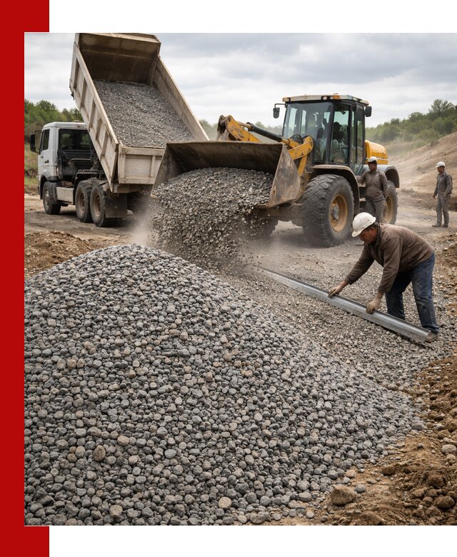 Гравийный щебень фракция 5-20 с доставкой в Новороссийске