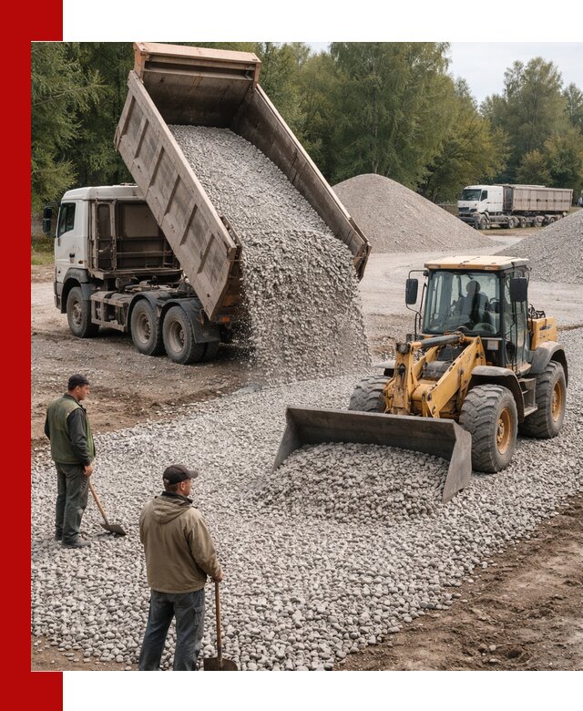 Купить гравийный щебень фракция 20-40 в Новороссийске с доставкой