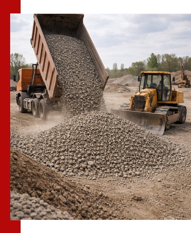 Доставка гравийного щебня фракции 40-70 в Новороссийске