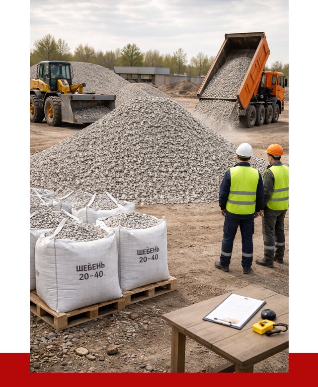 Известняковый щебень 20-40 в Новороссийске от 2144 р. ПРОНЕРУДНвр