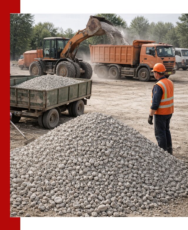 Доставка известнякового щебня фракция 20–40 в Новороссийске