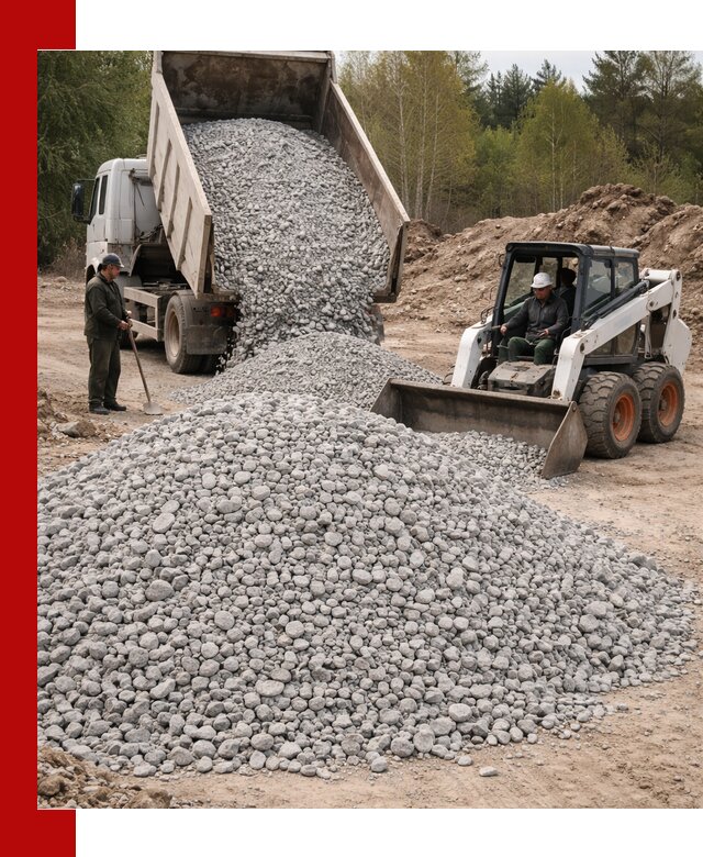 Доставка доломитового щебня в Новороссийске напрямую от карьера