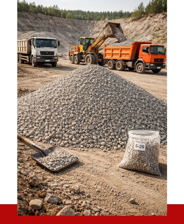 Доломитовый щебень фр. 5-20 в Новороссийске от 4287 р. | ПРОНЕРУДНвр