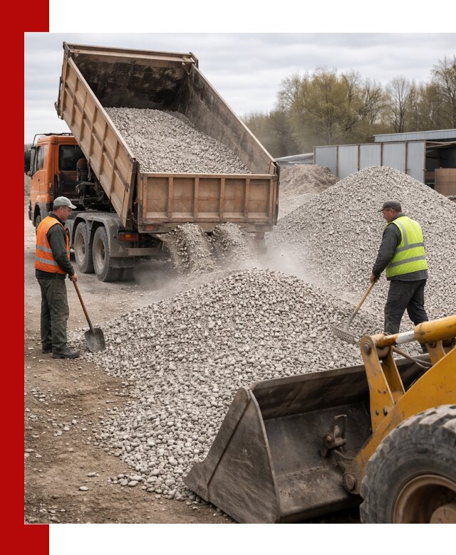 Доломитовый щебень фракции 5-20 с доставкой в Новороссийске