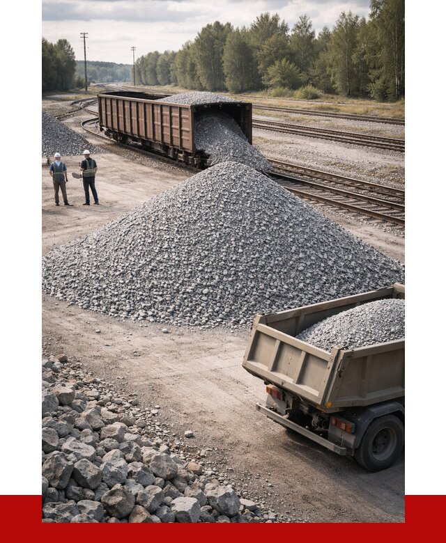 Железнодорожный щебень 20-60 в Новороссийске от 1735 р. | ПРОНЕРУДНвр