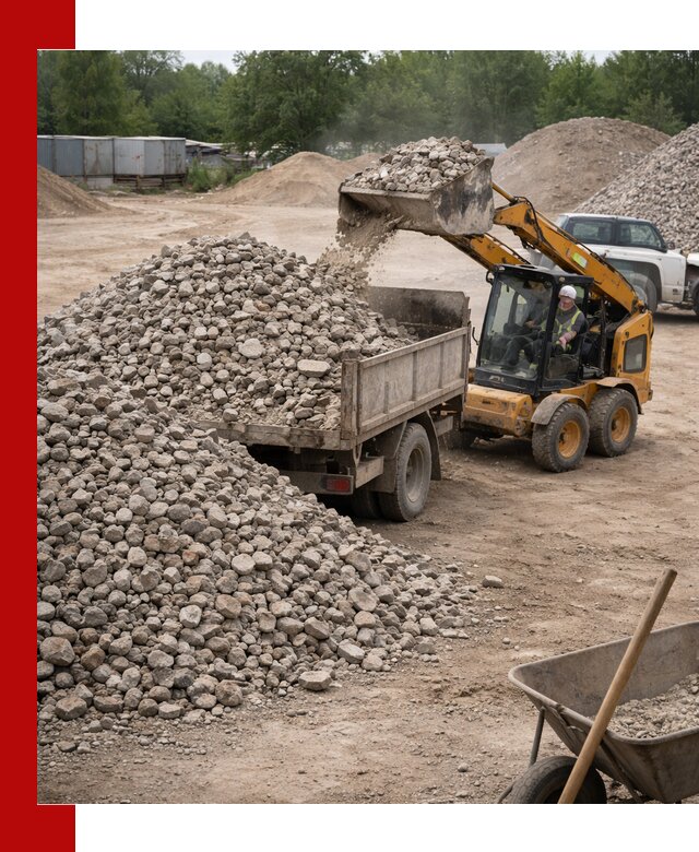 Доставка вторичного щебня в Новороссийске для строительных работ