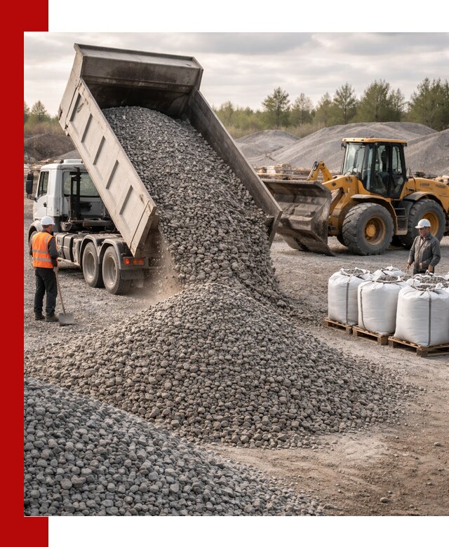 Бетонный щебень фракция 5–20 с доставкой в Новороссийске