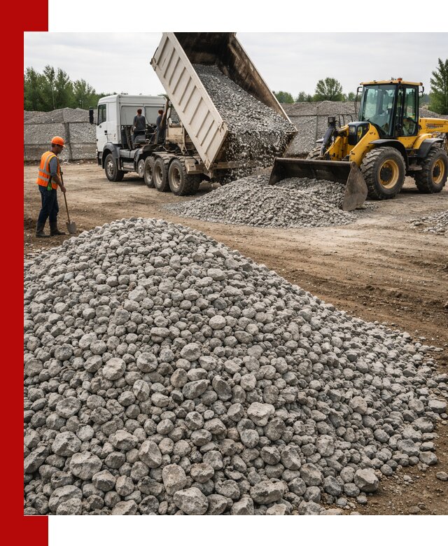 Доставка бетонного щебня фракции 40-70 в Новороссийске