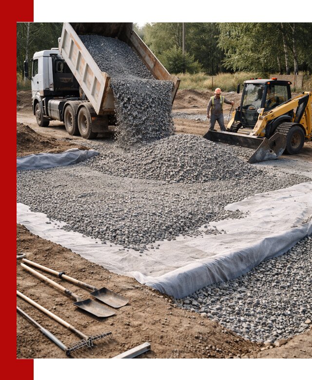 Щебень для фундамента с доставкой в Новороссийске