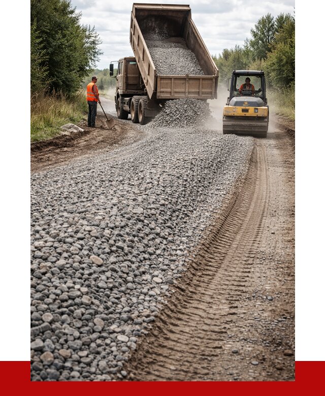 Щебень для отсыпки дороги в Новороссийске от 2756 р. ПРОНЕРУДНвр