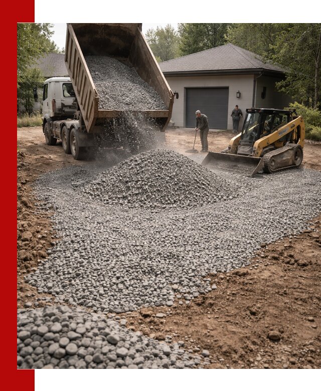 Щебень для парковки в Новороссийске: доставка и укладка качественного материала