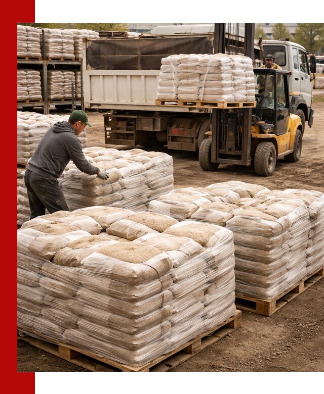 Карьерный песок в мешках с доставкой в Новороссийске