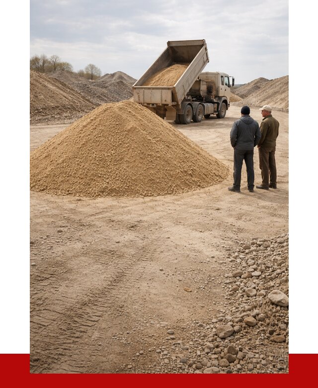 Карьерный песок крупнозернистый в Новороссийске от 8677 р | ПРОНЕРУДНвр