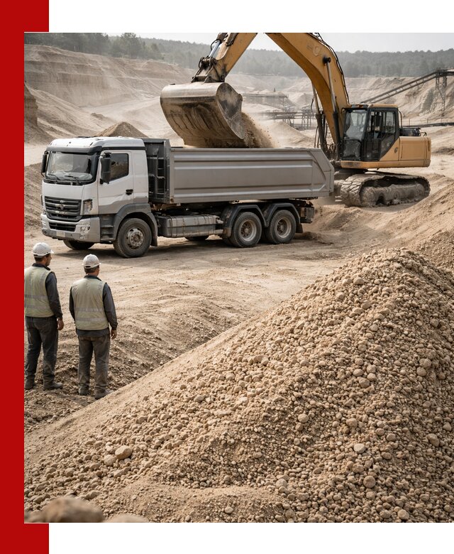 Карьерный крупнозернистый песок с доставкой в Новороссийске