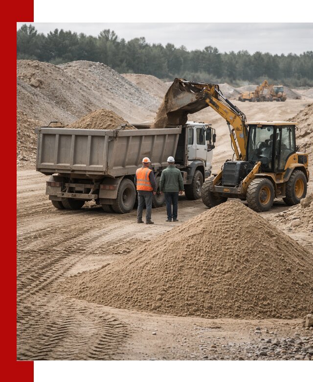 Карьерный среднезернистый песок с доставкой в Новороссийске