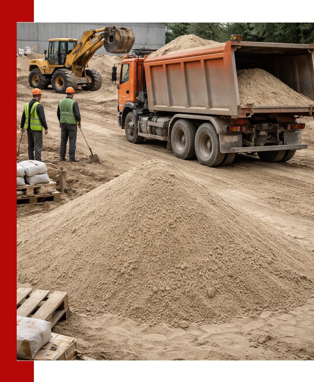 Доставка и продажа мытого речного песка в Новороссийске