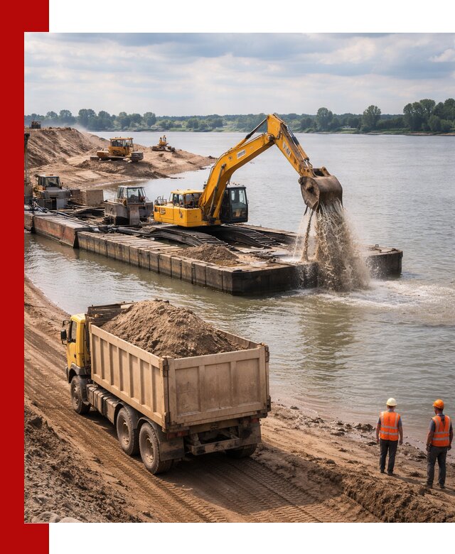 Намывной песок с доставкой в Новороссийске оптом и в розницу