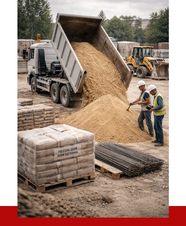 Песок для бетона в Новороссийске от 2552 р. с доставкой, ПРОНЕРУДНвр