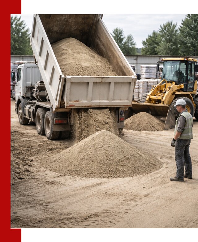 Поставка и доставка песка для бетона в Новороссийске