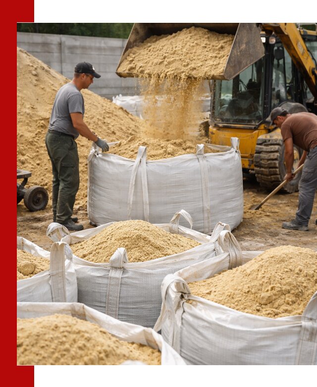 Поставка качественного песка для кладки в Новороссийске