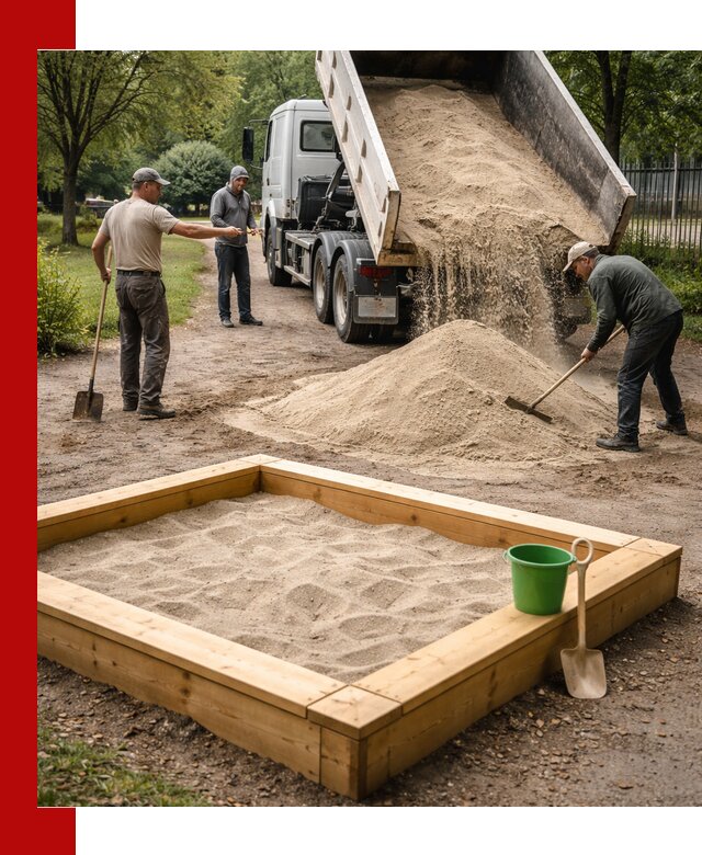 Песок для песочницы с доставкой в Новороссийске недорого и чистый