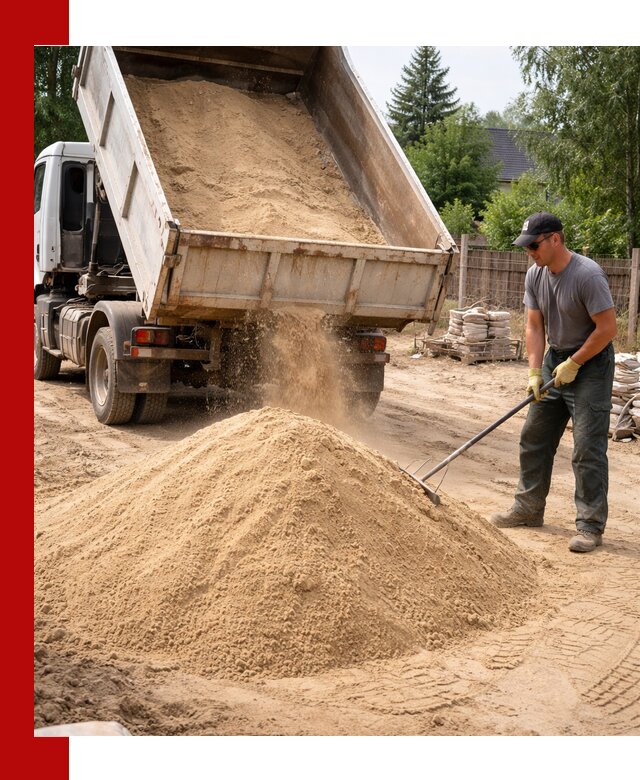 Доставка сухого песка самосвалами в Новороссийске