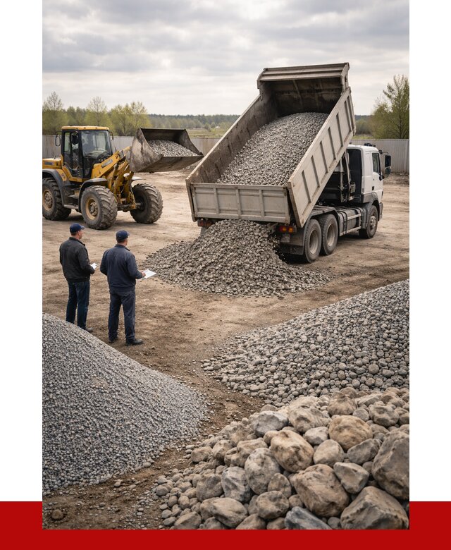 Гравий и камень с доставкой в Новороссийске от 4287 р. - ПРОНЕРУДНвр