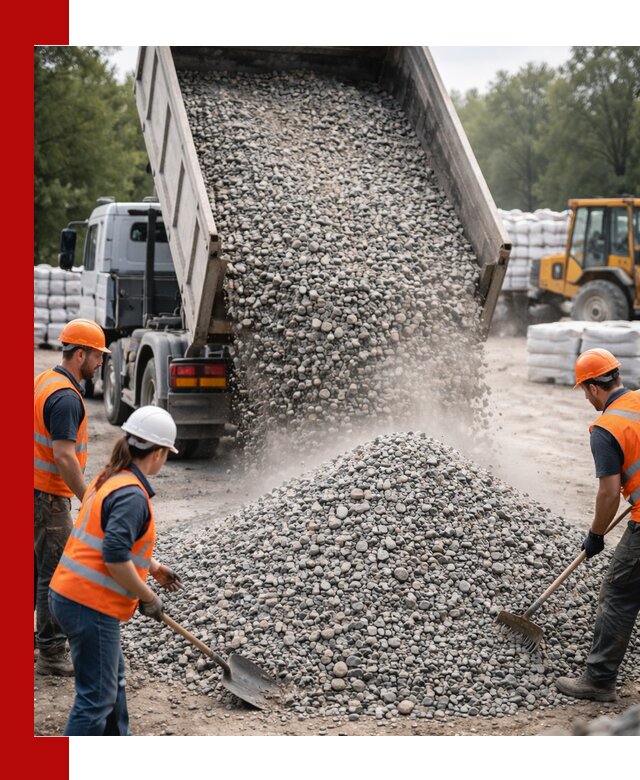 Доставка гравия и камня в Новороссийске оптом и в розницу
