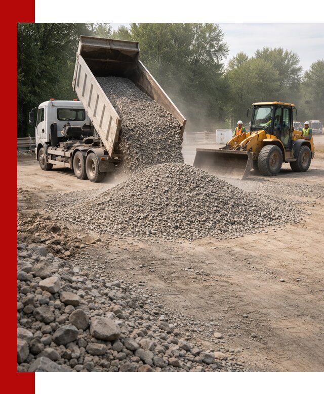 Гравий фракция 5–20 доставка в Новороссийске оптом и в розницу