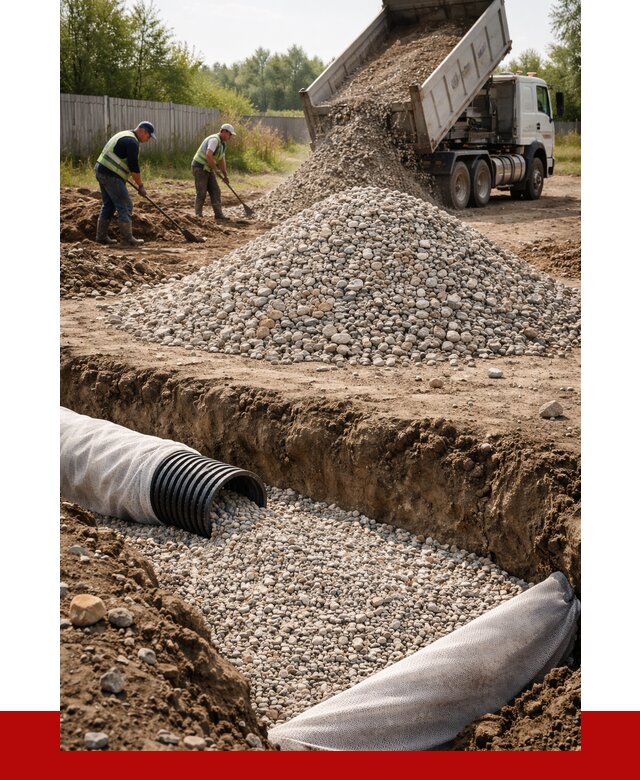 Гравий для дренажа в Новороссийске от 2246 р., доставка ПРОНЕРУДНвр