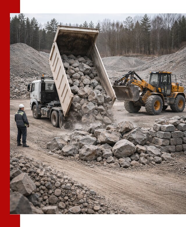 Доставка и продажа бутового гранитного камня в Новороссийске