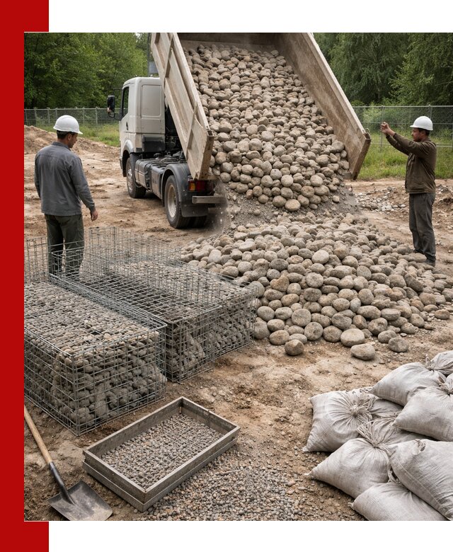 Камень для габионов фракция 70–151 в Новороссийске