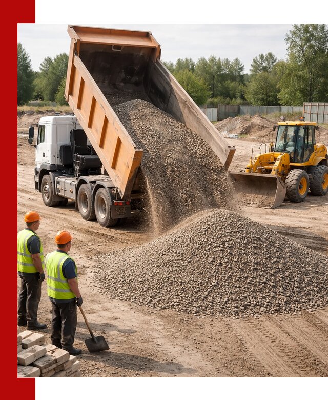 Доставка щебёночно-песчаной смеси ЩПС С7 в Новороссийске