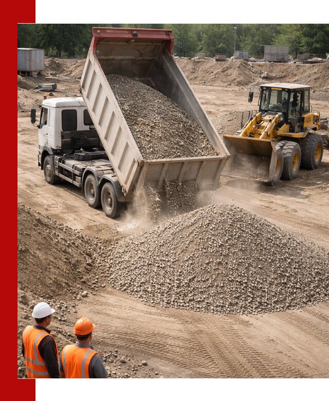 Щебень с песком (ЩГПС С2) с доставкой в Новороссийске