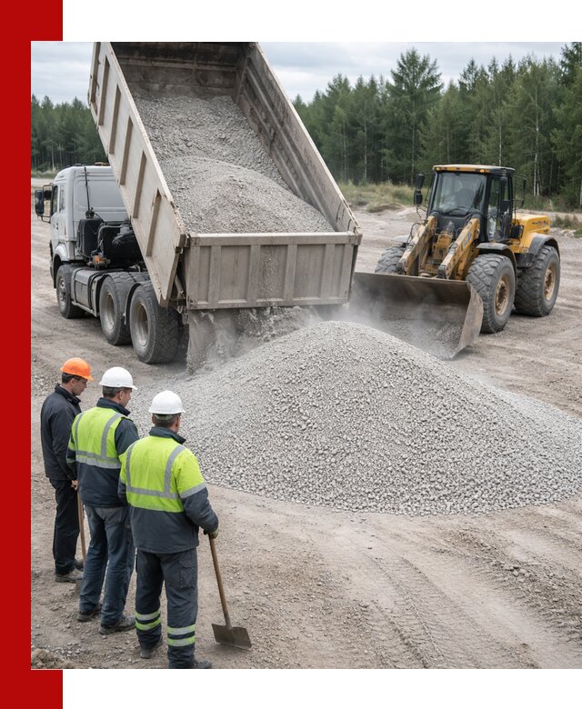 Известняковый отсев 0-5 доставка в Новороссийске быстро и выгодно