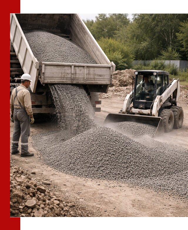 Доставка гравийного отсева 0-5 в Новороссийске оптом и в розницу