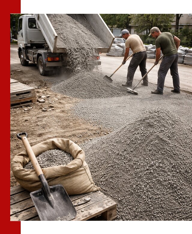 Отсев для тротуарной плитки в Новороссийске — доставка и укладка