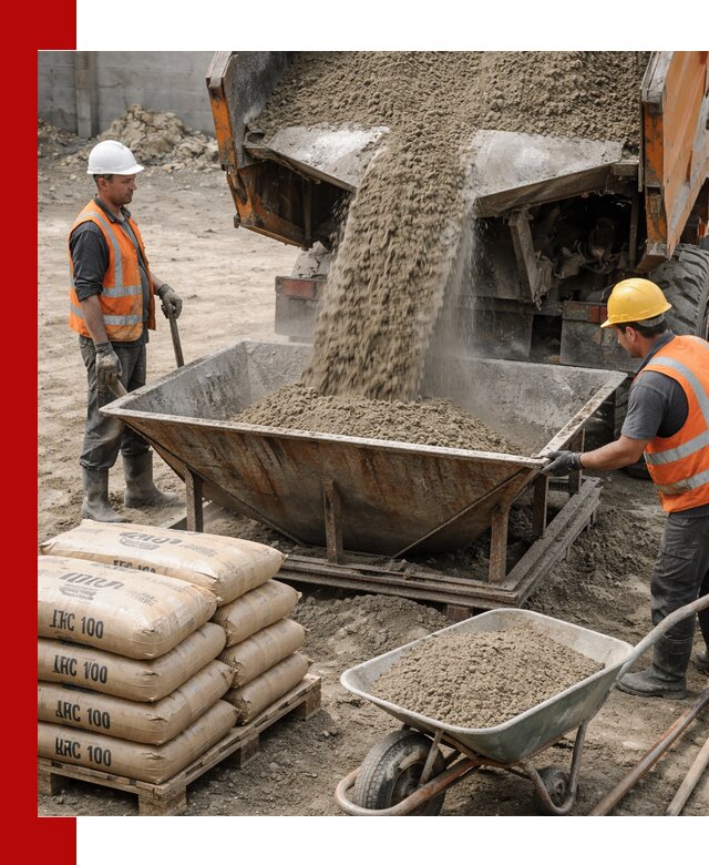 Доставка цементно-песчаной смеси М100 в Новороссийске