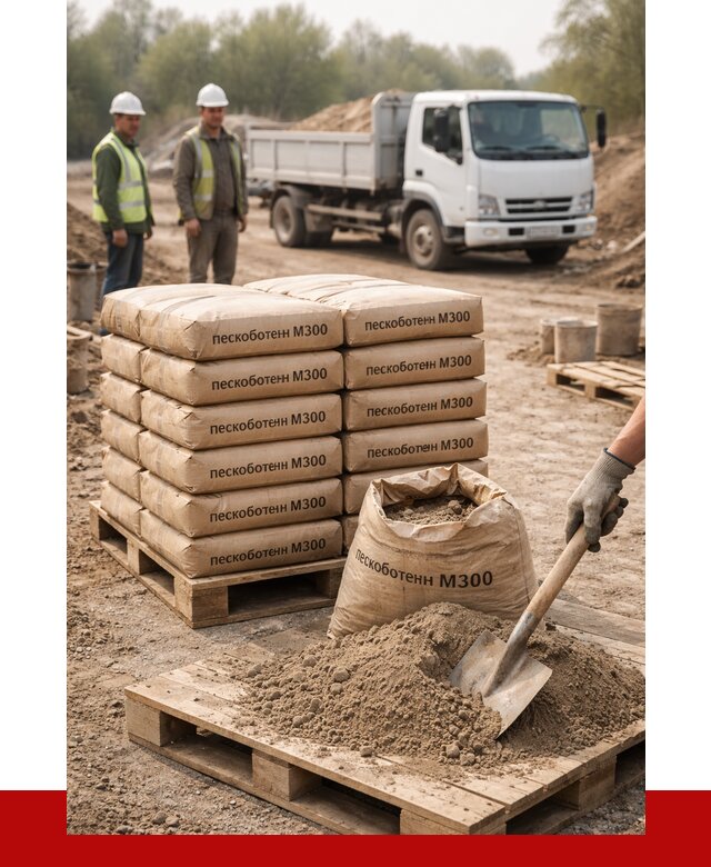 Пескобетон М300 в Новороссийске с доставкой от 4747 р. за куб | ПРОНЕРУДНвр