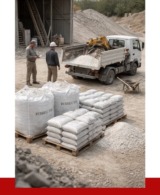 Известь строительная в Новороссийске с доставкой от 4287 р. | ПРОНЕРУДНвр
