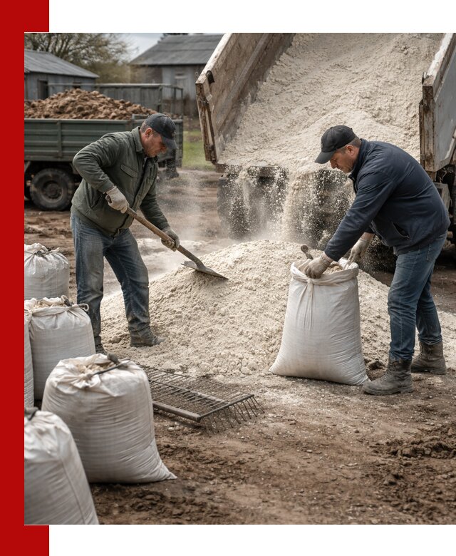 Доставка извести пушонки в Новороссийске оптом и мелким оптом