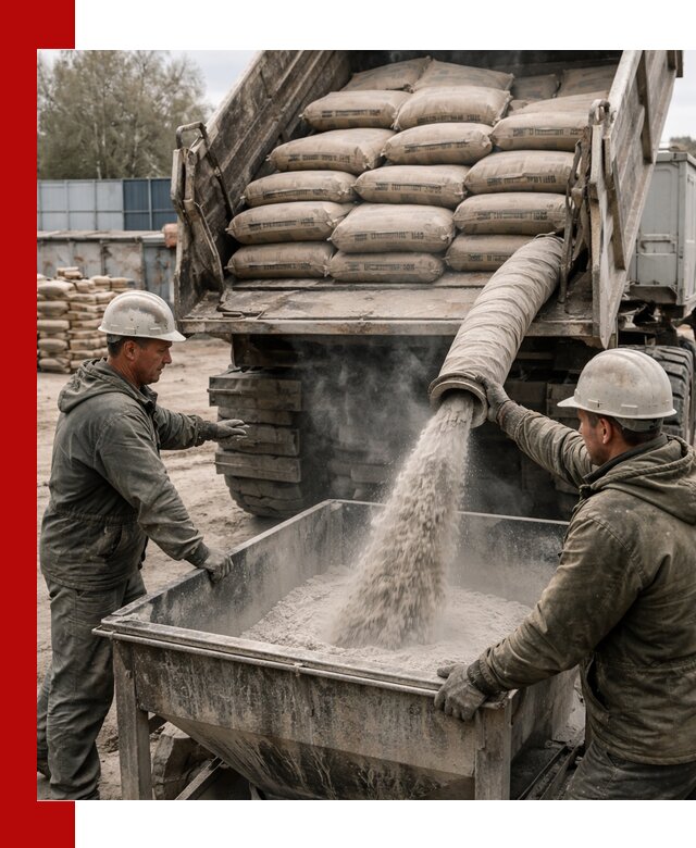 Доставка цемента М400 в Новороссийске оптом и в розницу