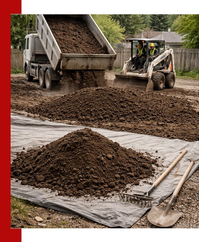 Грунт для отсыпки участка с доставкой в Новороссийске