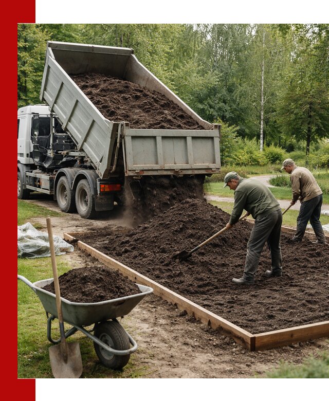 Доставка грунта для озеленения и благоустройства в Новороссийске