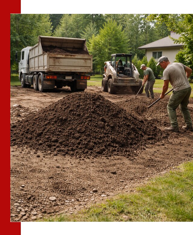Доставка и укладка грунта для газона в Новороссийске
