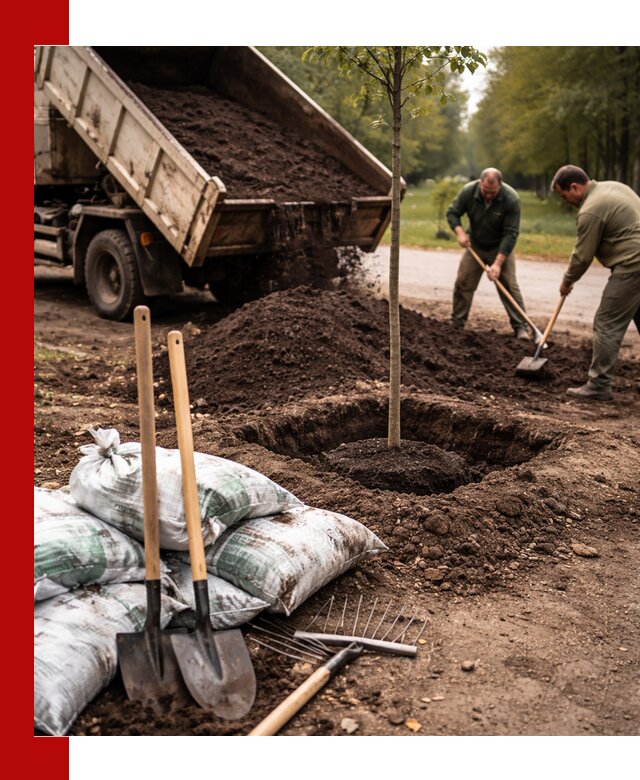 Грунт для посадки деревьев в Новороссийске — доставка и подготовка почвы