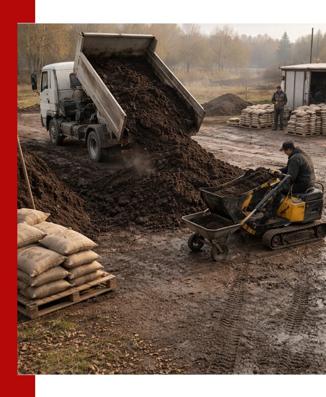 Кислый торф в доставке по выгодным ценам в Новороссийске