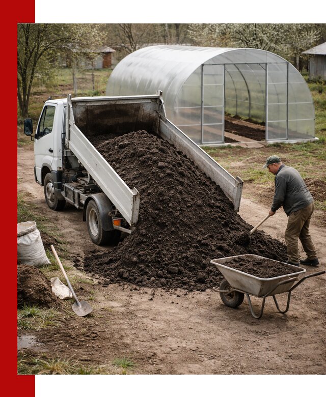 Чернозем для теплицы с доставкой в Новороссийске